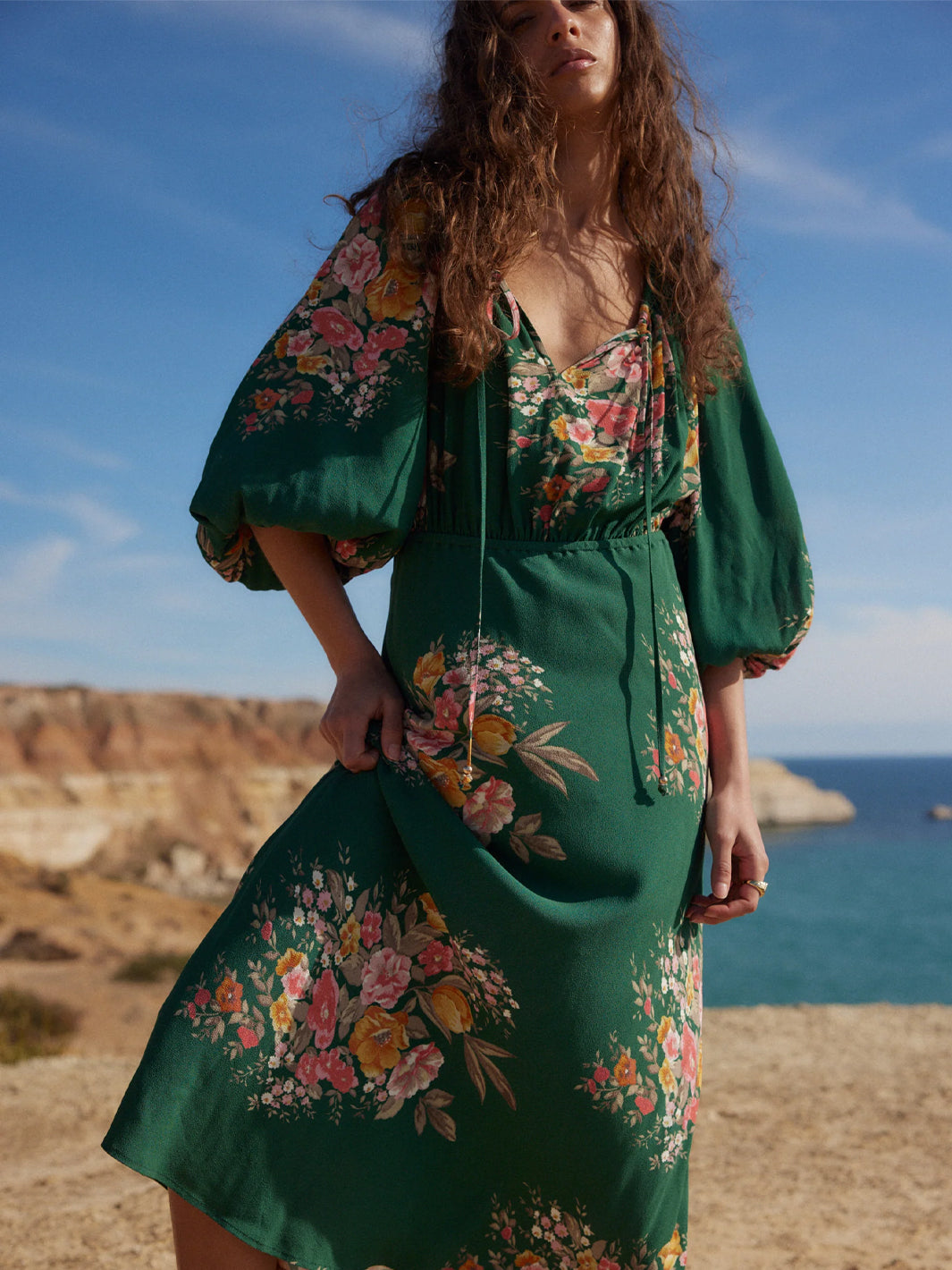 Zelda Midi Dress Green Aestheticblissfashion